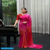 Antra Victoria Wholesale Satin Chiffon Indian Sarees