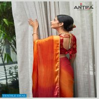 Antra Victoria Wholesale Satin Chiffon Indian Sarees