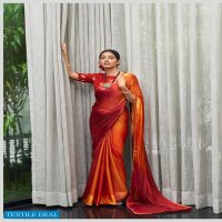 Antra Victoria Wholesale Satin Chiffon Indian Sarees