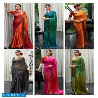 Antra Victoria Wholesale Satin Chiffon Indian Sarees