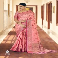 RAJYOG PRESENTS NAZAKAT TUSSER SILK WEAVING ETHINIC DESIGNER  WOMENS SAREES COLLECTION