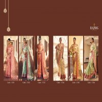 RAJYOG PRESENTS NAZAKAT TUSSER SILK WEAVING ETHINIC DESIGNER  WOMENS SAREES COLLECTION