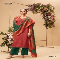 Ganga Livia S0607 Wholesale Wool Dobby printed Dress