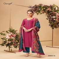 Ganga Livia S0607 Wholesale Wool Dobby printed Dress