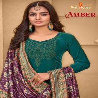 TUNIC HOUSE AMBER VELVET GRACEFUL LOOK SALWAR SUIT CATALOG