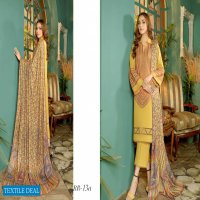 Bin Rashid Embroidered Linen With Printed Wool Shawl Chapter Vol-2 Wholesale Original Pakistani Dress