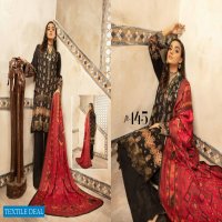 Johra Elsa Embroidered Leather Peach With Digital Printed Wool Shawl Pakistani Dress