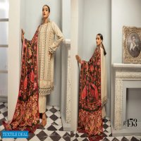 Johra Elsa Embroidered Leather Peach With Digital Printed Wool Shawl Pakistani Dress