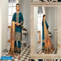 Johra Elsa Embroidered Leather Peach With Digital Printed Wool Shawl Pakistani Dress