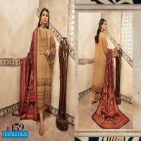 Johra Elsa Embroidered Leather Peach With Digital Printed Wool Shawl Pakistani Dress