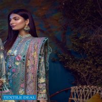 Adan Libas Barroco Velvet Embroidered Chiffon Pakistani Dress