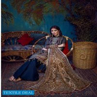 Adan Libas Barroco Velvet Embroidered Chiffon Pakistani Dress