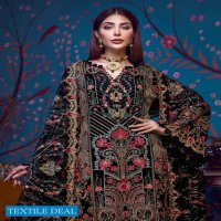 Adan Libas Barroco Velvet Embroidered Chiffon Pakistani Dress