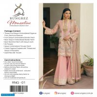 Rungrez Mousseline Embroidered Collection 2021