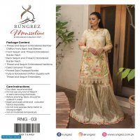 Rungrez Mousseline Embroidered Collection 2021