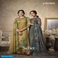 S-NIRUKTH SEHER PASHMINA DESIGNER PRINTED WORK DRESS MATERIALS