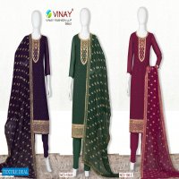 Vinay NCS-106 Wholesale Georgette Embroidery Salwar Kameez
