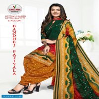 Vandana Bandhej Patiyala Vol-3 Wholesale Cotton Dress Material