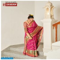 SANGAM PRINTS ARPITA SILK DESIGNER SILK SARIS WHOLESALER