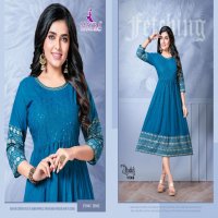 DHADAK BY MAYRA HEAVY RAYON WITH WORK KURTI CATALOG WHOELSALER BEST RATE