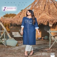 PANGHAT BY DEHLIZ TRENDZ RAYON DESIGNER KURTI WITH PANT COLLECTION