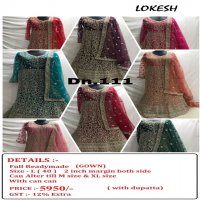 Lokesh 108 To 133Nx Wholesale Full Stitched Gown Single Available
