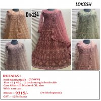 Lokesh 108 To 133Nx Wholesale Full Stitched Gown Single Available