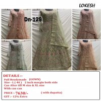Lokesh 108 To 133Nx Wholesale Full Stitched Gown Single Available