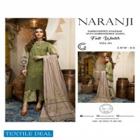 NARANJI EMBROIDERED  KHADDAR WITH EMBROIDERED SHAWL FALL WINTER VOL- 1