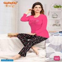 Orange Candy 666 Series Wholesale Full Sleeve And Pajama Set