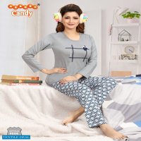 Orange Candy 666 Series Wholesale Full Sleeve And Pajama Set