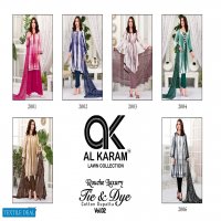 Al-karam Tie And Dye Vol-2 Wholesale Pure Cambric Dress Material