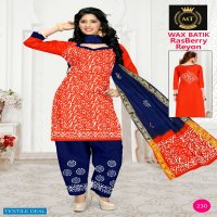 MT Rasberry Wholesale Reyon White Wax Batik Dress Material