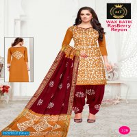 MT Rasberry Wholesale Reyon White Wax Batik Dress Material