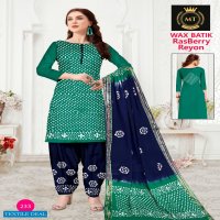 MT Rasberry Wholesale Reyon White Wax Batik Dress Material