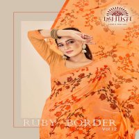 Ishika Ruby Border Vol-12 Wholesale Gerogette Printed With Border Sarees