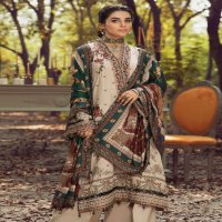 Anaya Viva Winter 2021 Unstitched 3pc Embroidered Linen Shawl Collection