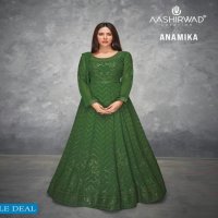 ANAMIKA BY AASHIRWAD GEORGETTE FREE SIZE READYMADE LONG SUITS