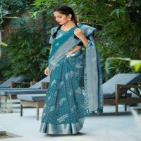 STONITE SILK BY SHVETAMBAR ORGANZA SILK FANCY SAREES