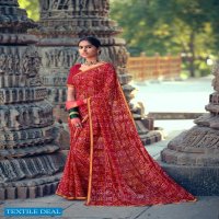 KASHVI MISHKA CHIFFON BANDHEJ PRINTED DAILY WEAR SAREES