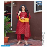 SMYLEE BESHUMAR BY RUNG CHANDERI SILK READYMADE KURTI WITH PANT & DUPATTA