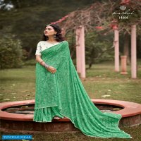 AKANSHA BY KASHVI GEORGETTE DESIGNER SAREE WITH RESHAM WORK BLOUSE