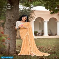 AKANSHA BY KASHVI GEORGETTE DESIGNER SAREE WITH RESHAM WORK BLOUSE