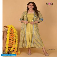 S4U PRESENT JACKETS CLASSY & ELEGANT FANCY WESTERN MIDI GOWN WITH JACKET COLLECTION
