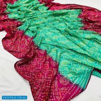 ASHIMA BANDHNI FOILY ETHNI WEAR SAREE DESIGN BEST RATE SELLER