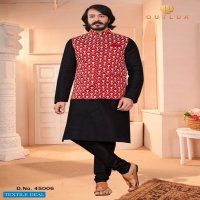 Outlook Vol-45 wholesale Fancy Silk Kurta With Jacket And Pajama