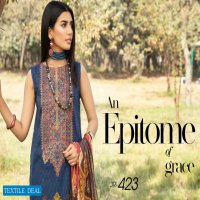 Johra Celeste Wholesale Jacquard Lawn Original Pakistani Dress