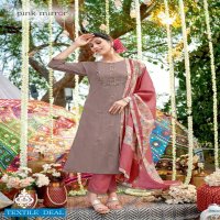 Pink Mirror Threads Wholesale Full Stitched Three Piece Salwar Kameez