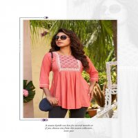 KAJREE BY HERITAGE HEAVY RAYON & RAYON SLUB DESIGNER SHORT KURTI WITH CONCEPT EMBROIDERY & DETAILING TOP CATALOG
