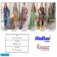 Madhav RIwaaz Kurnool Lawn Collection Vol-3 Wholesale Dress Material